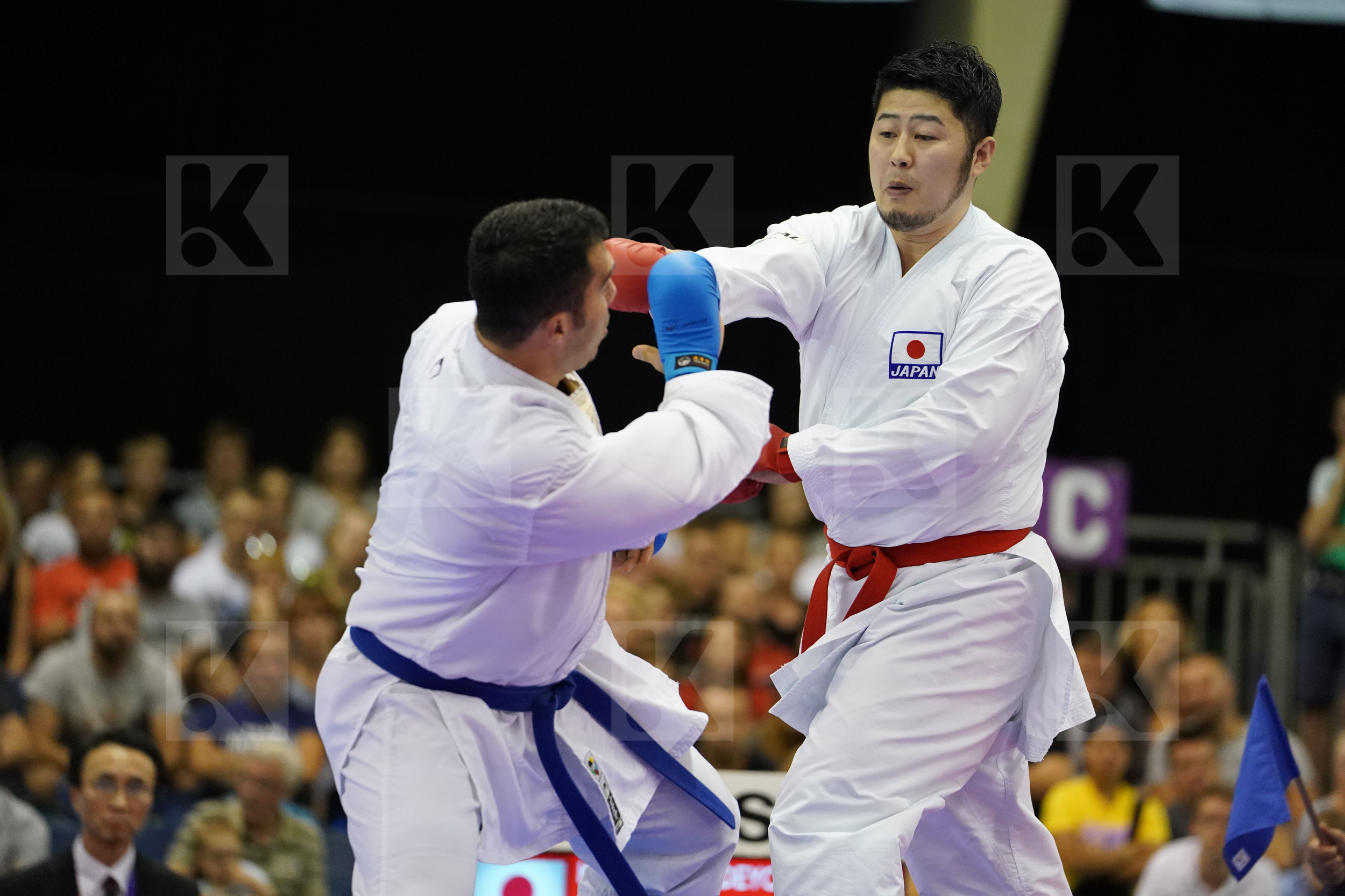 Ganjzadeh Sajad Gold match Iran Islamic Republic of Japan Kagawa Hideyoshi Male Kumite +84kg